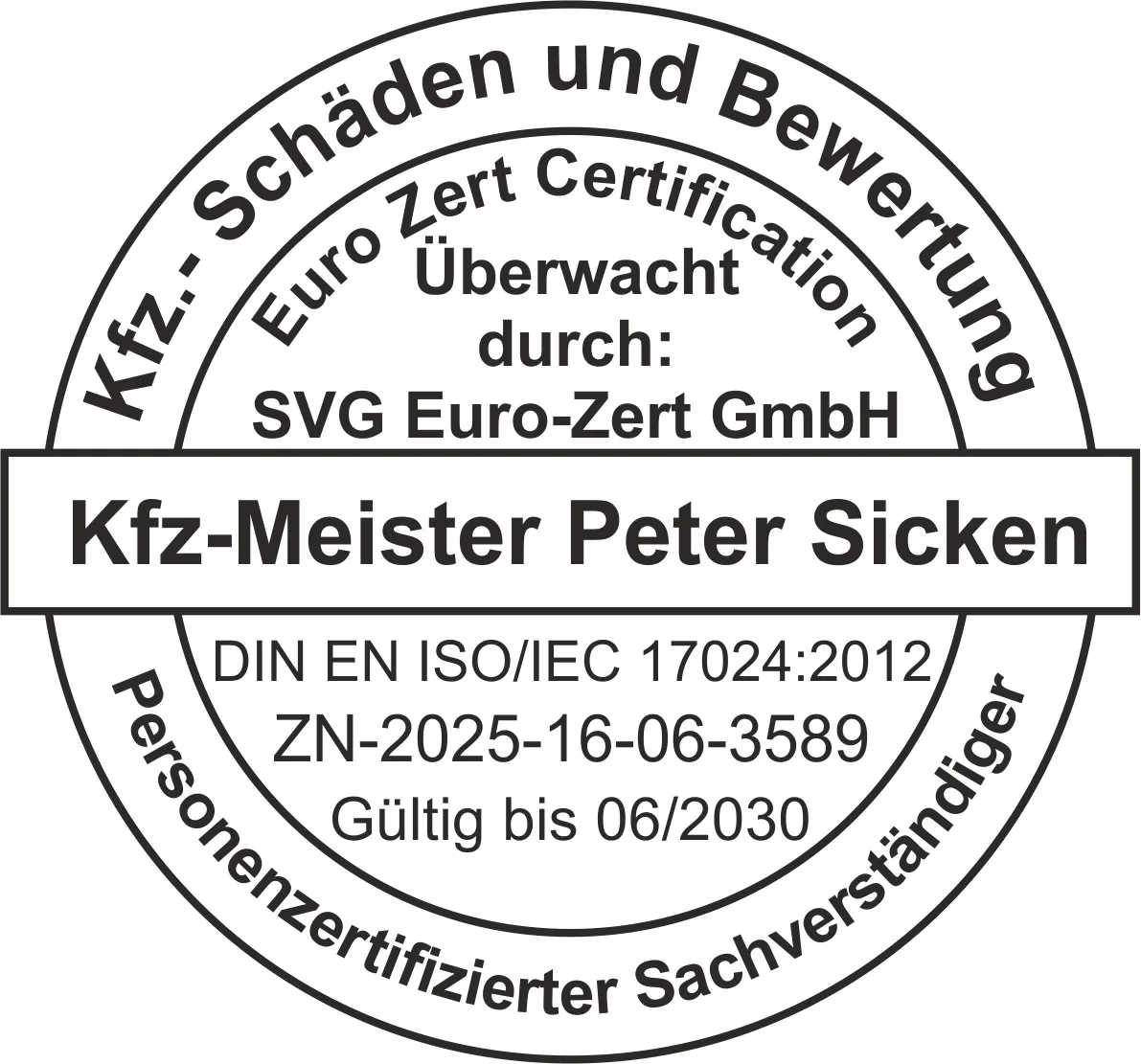 Kfz Sachverständiger Peter Sicken