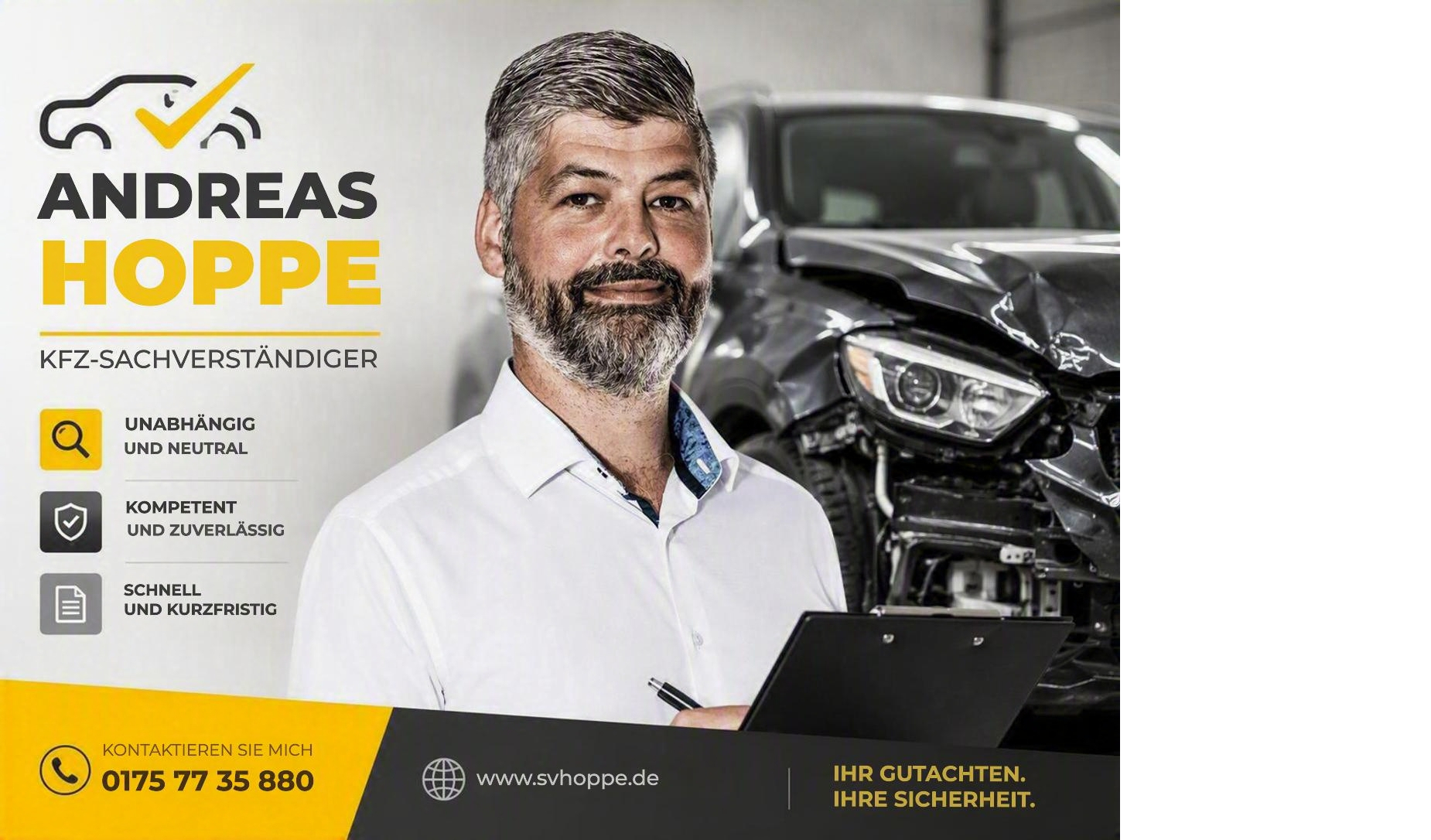 Kfz-Gutachter Sasbach - Dipl.-Ing. Andreas Hoppe - Schadengutachten