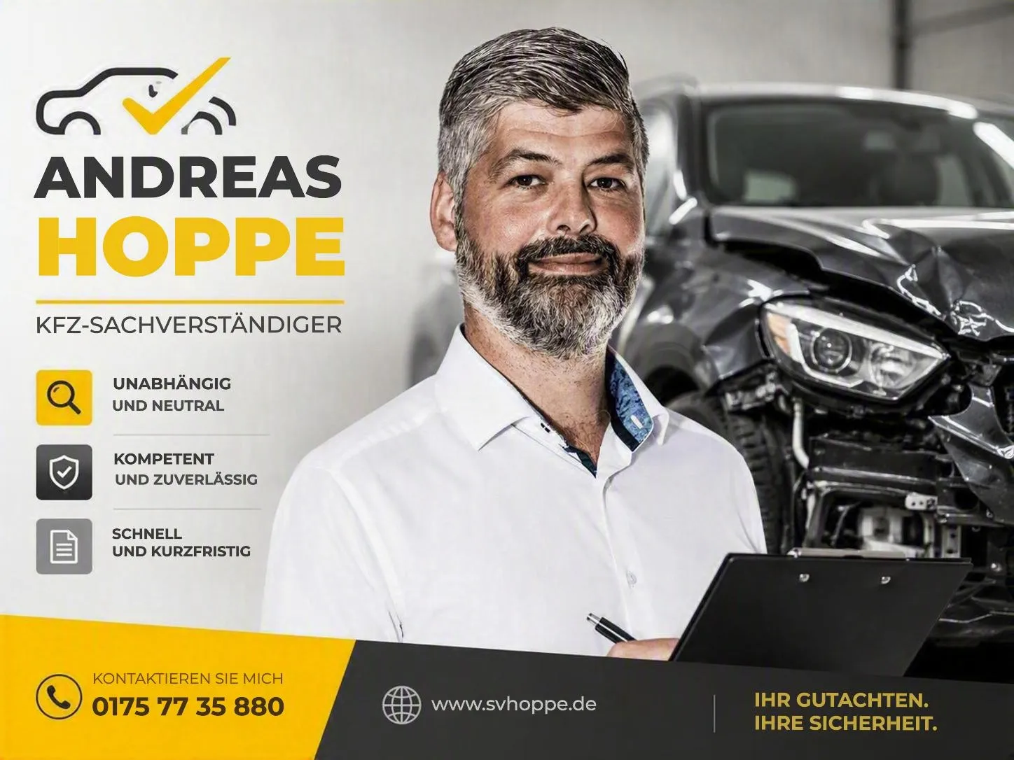 Kfz-Gutachter Sasbach - Dipl.-Ing. Andreas Hoppe - Schadengutachten